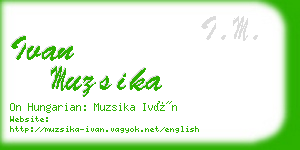 ivan muzsika business card